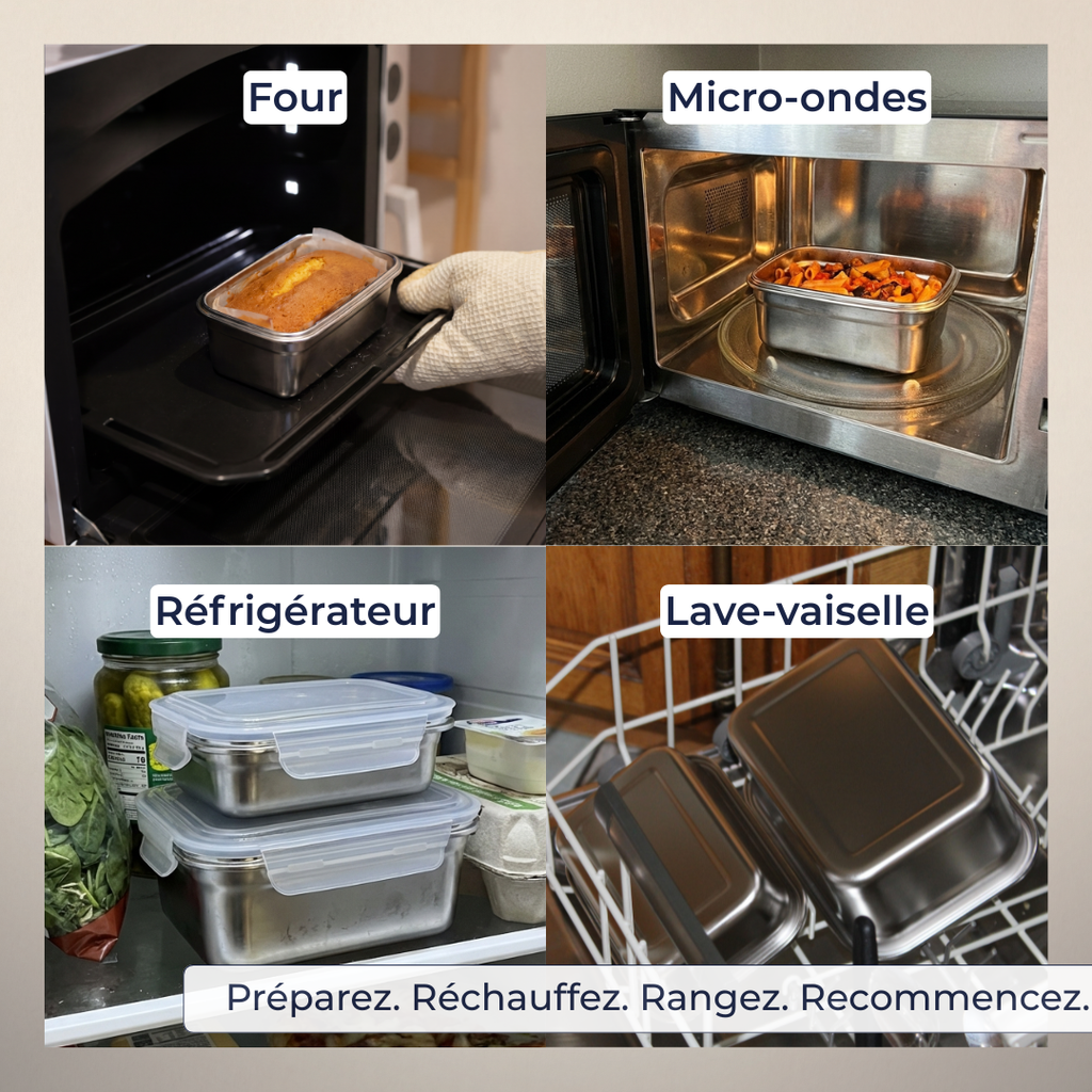 La boîte alimentaire en inox 100% pur