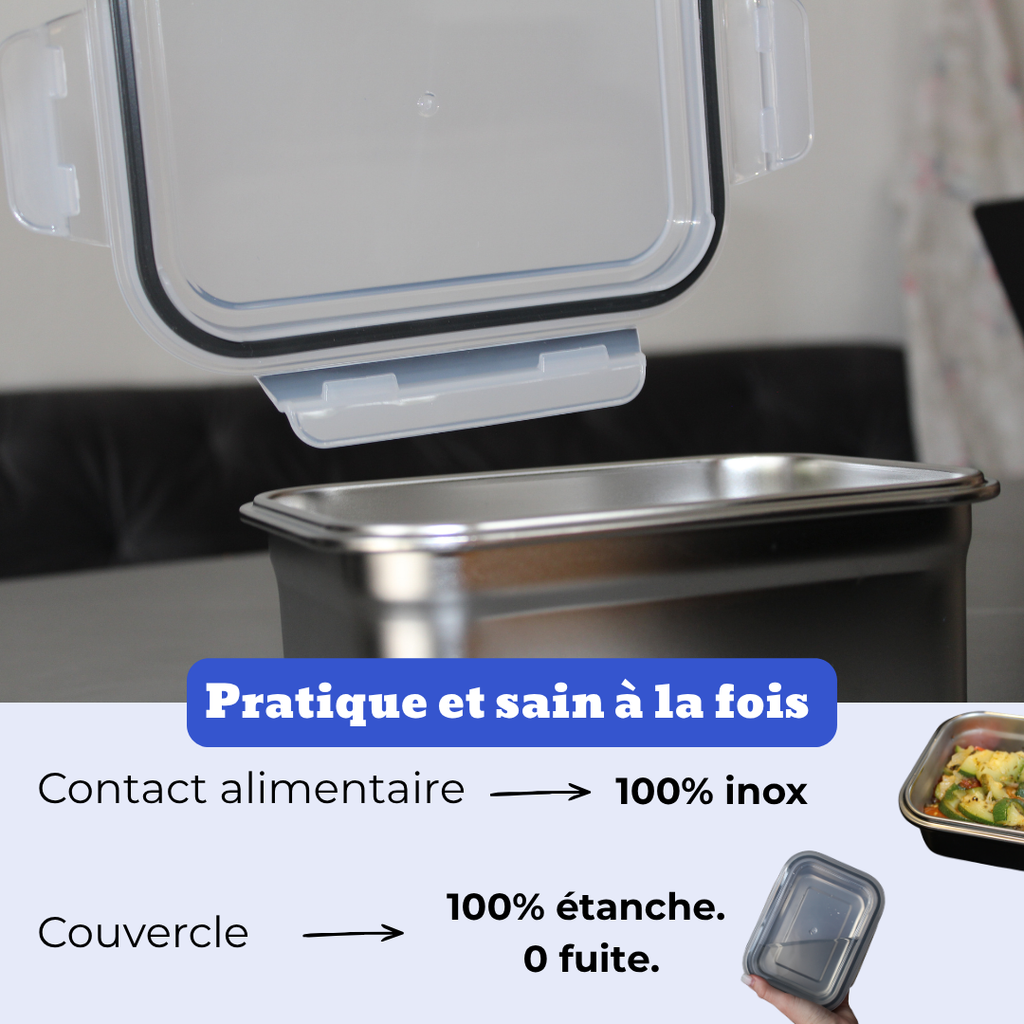 La boîte alimentaire en inox 100% pur