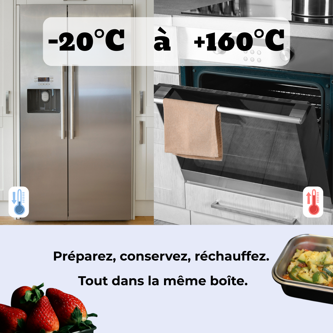 La boîte alimentaire en inox 100% pur