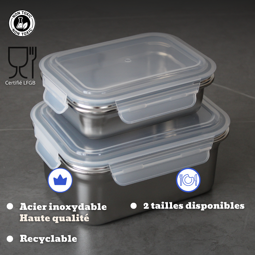 La boîte alimentaire en inox 100% pur