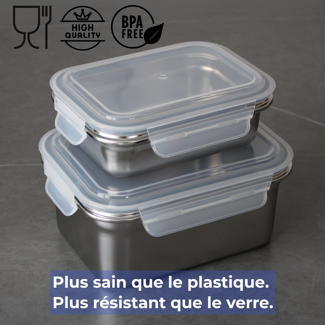 La boîte alimentaire en inox 100% pur